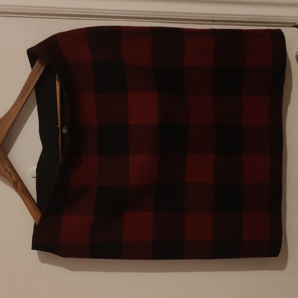 Black and Red Buffalo Plaid Skirt